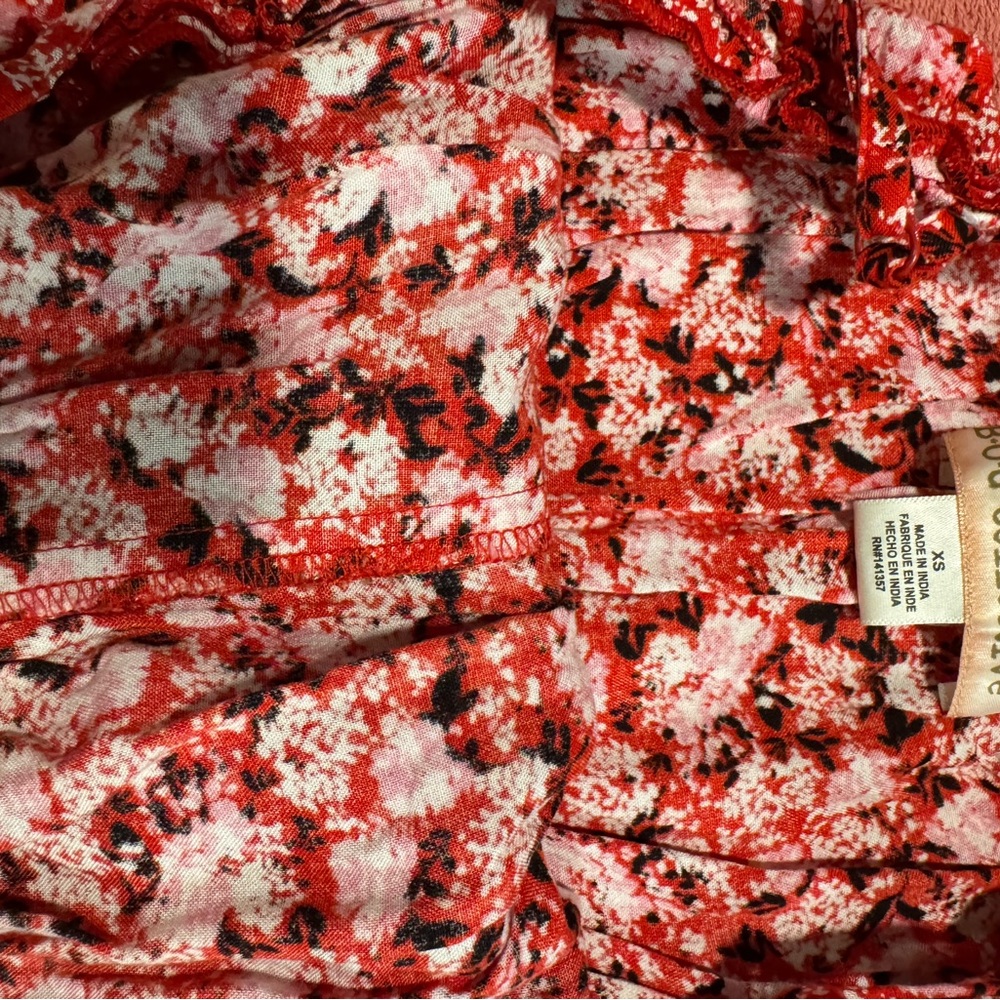 Red Floral Spaghetti-Strap Jumpsuit - Picture 12 of 12